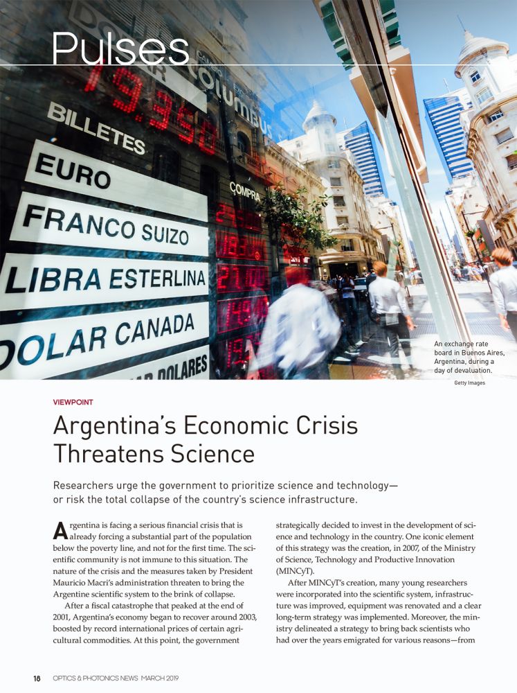 Argentina’s Economic Crisis Threatens Science